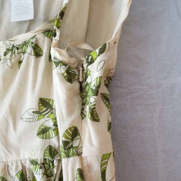 Joe Fresh tan floral dress 100% cotton xs - Picture 6 of 8